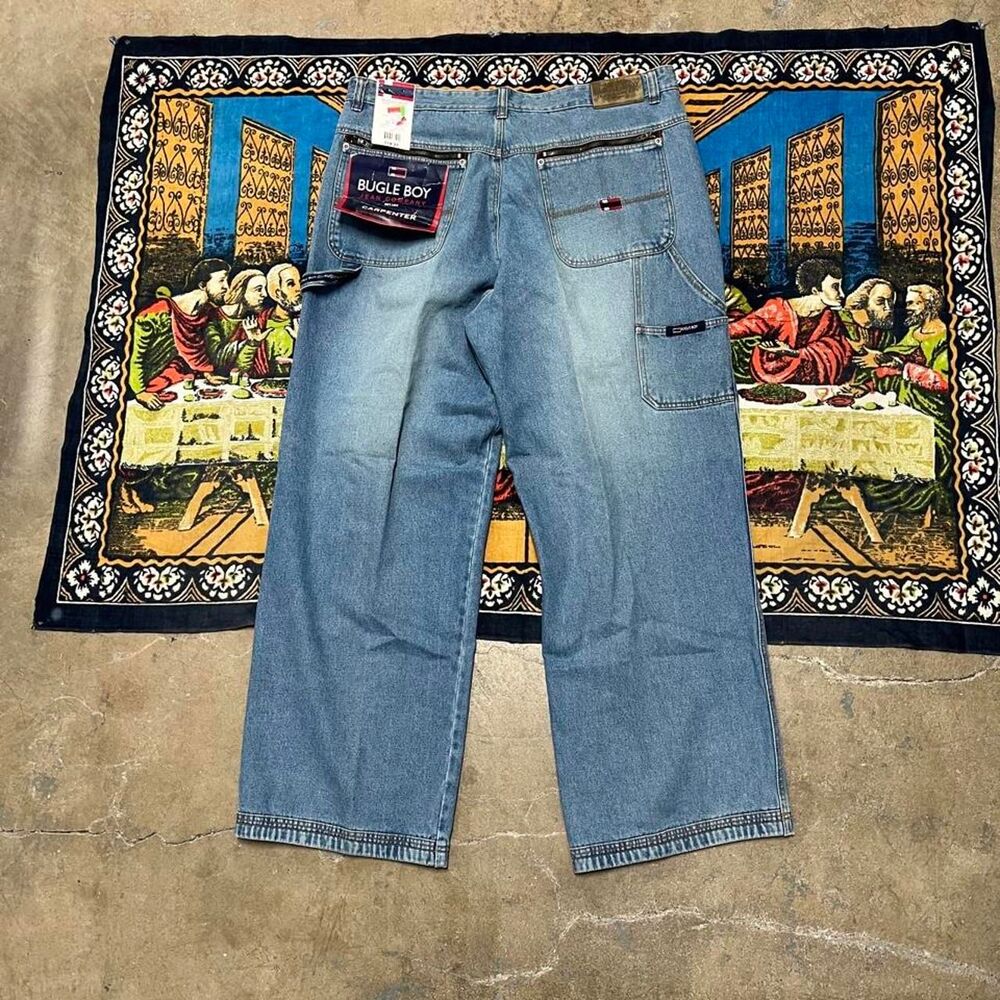 Vintage Bugle Boy Blue Carpenter Jeans Size 40X32 NWT workwear y2k americana
